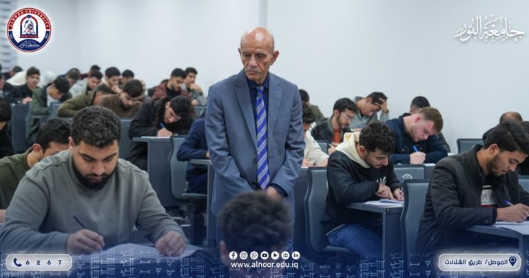 رئيس جامعة النور يتفقد اداء طلبة المرحلة الاولى لامتحاناتهم