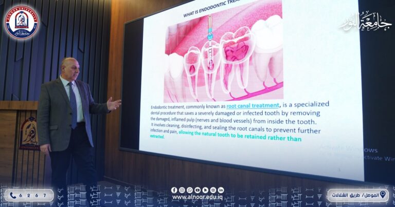 كلية طب الأسنان في جامعة النور تقدم إرشادات لطلبتها في علاج جذور الأسنان